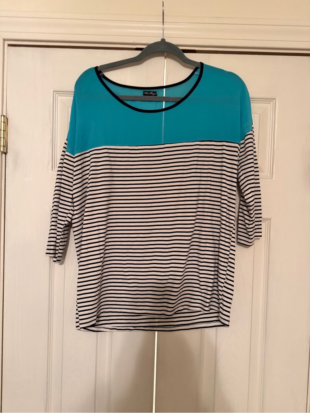 Blue & White Striped Women's Top by The Rage